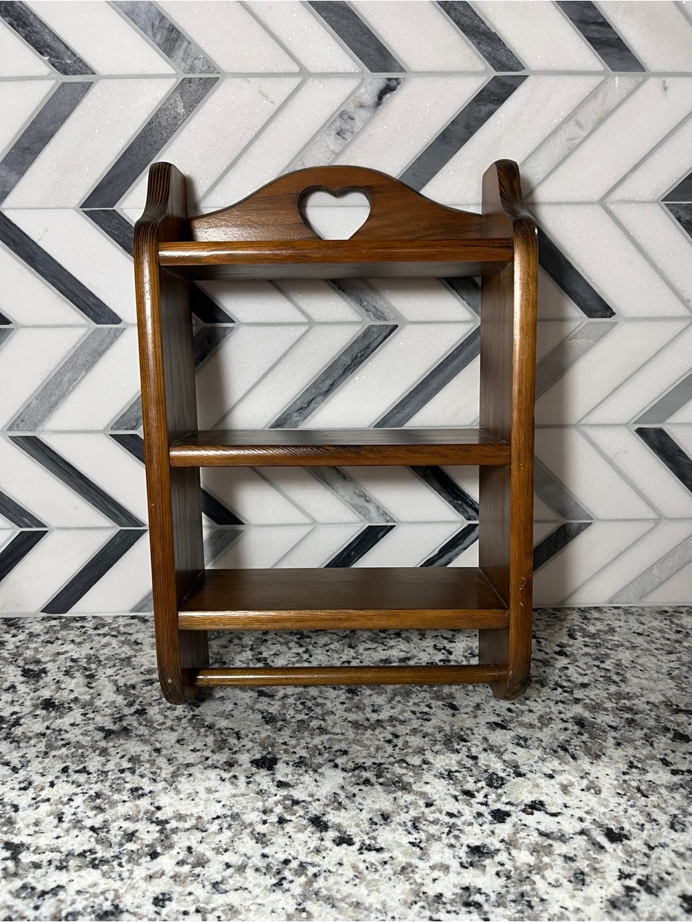 Vintage 1989 Tender Heart Treasures Mini Towel Holder with Heart Cutout